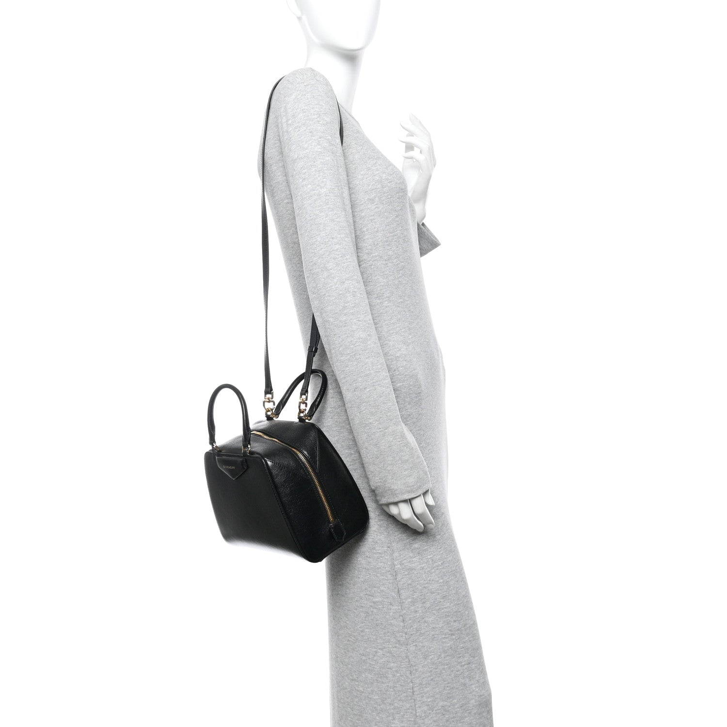 Givenchy Tumbled Buffalo Mini Antigona Cube Bag Black 2 of 9