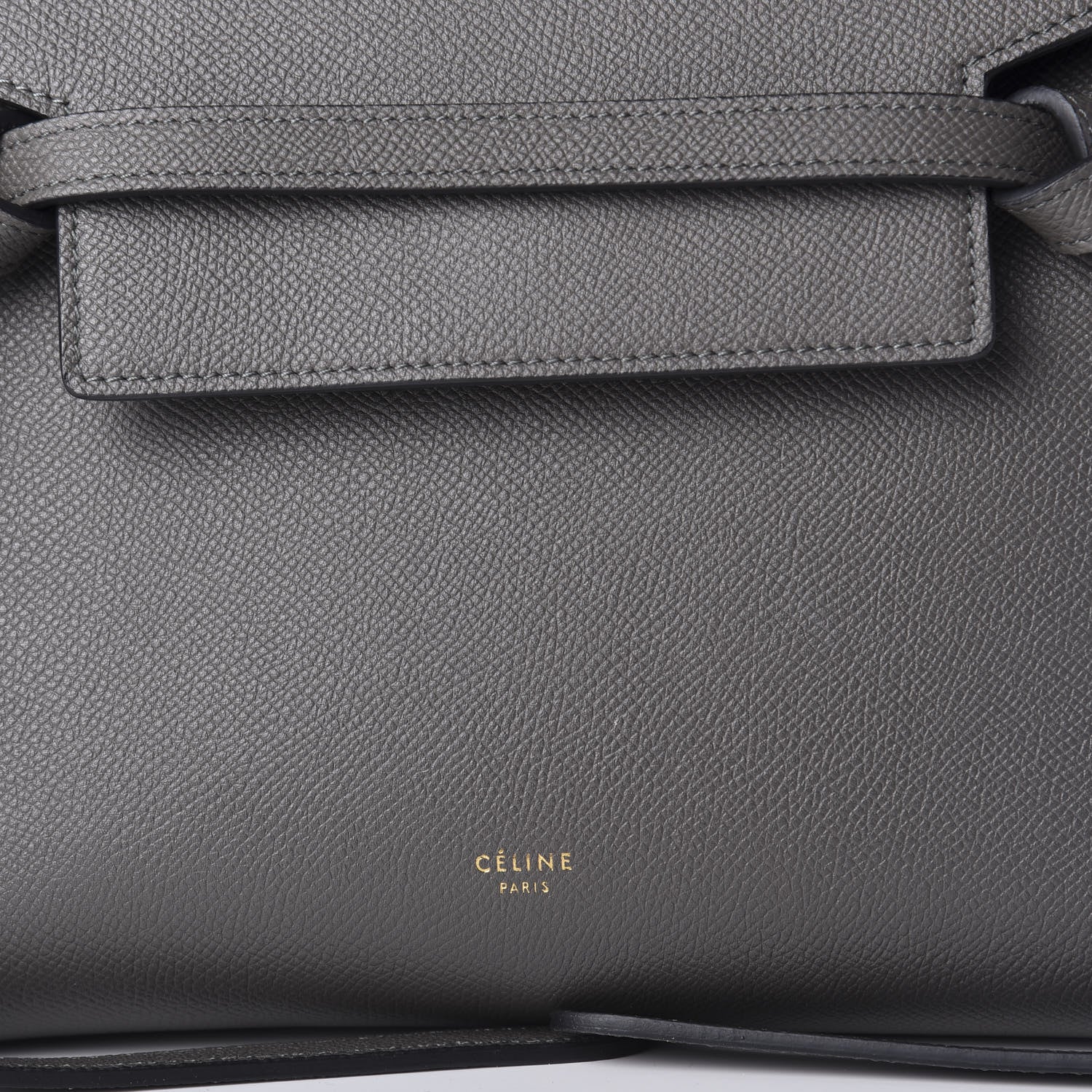 Celine Grained Calfskin Nano Belt Bag Grey 9 of 10