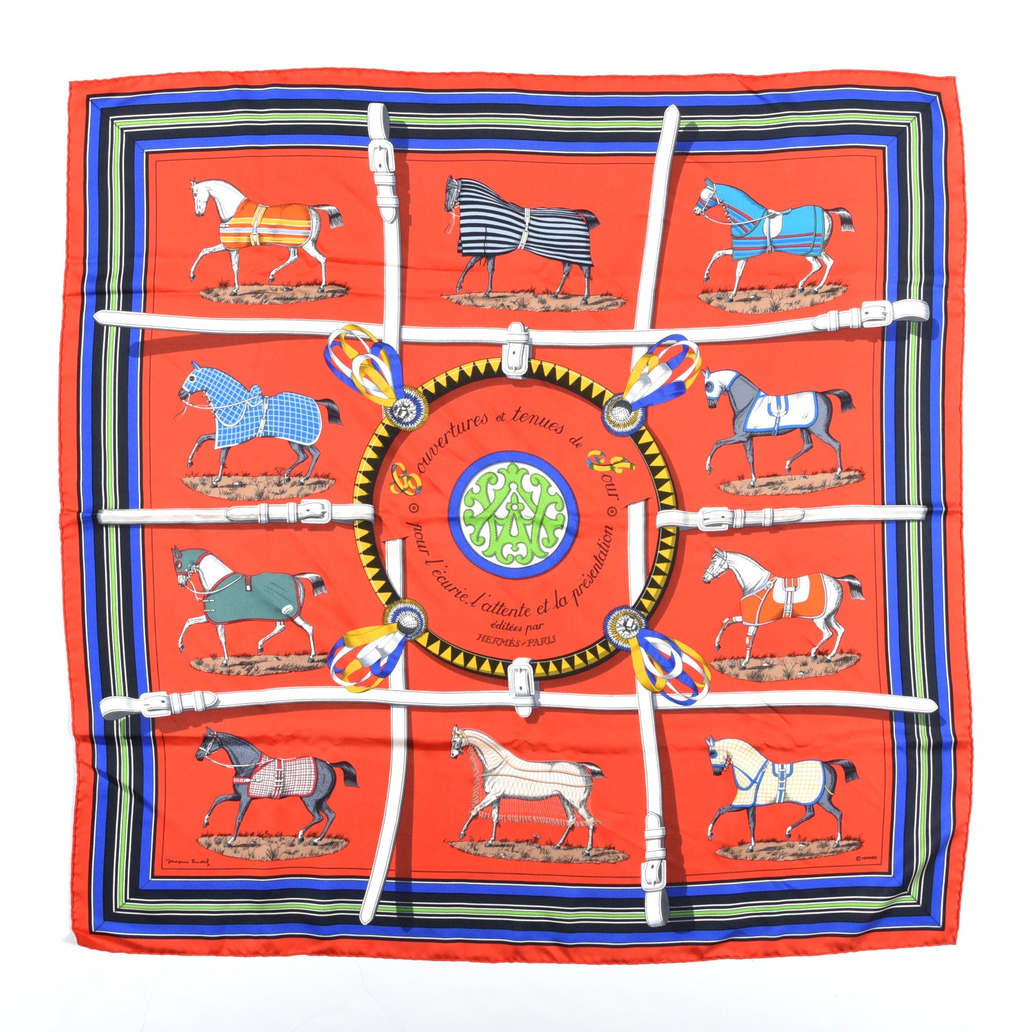 Hermes Silk Couvertures Et Tenues de Jour Scarf 90 1 of 5