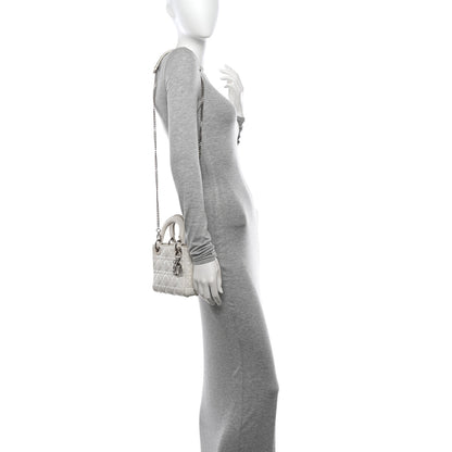 Christian Dior Lambskin Cannage Mini Lady Dior White 2 of 16