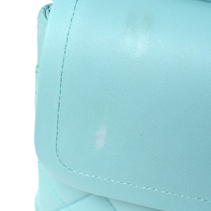 Chanel Lambskin Quilted Medium Double Flap Light Blue 11 of 12