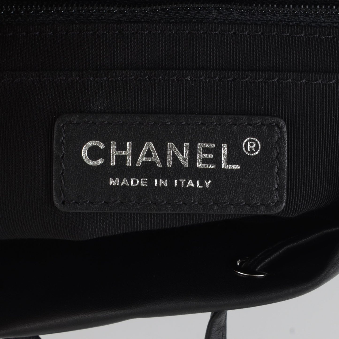 Calfskin Chevron Quilted Small Urban Spirit Backpack Black