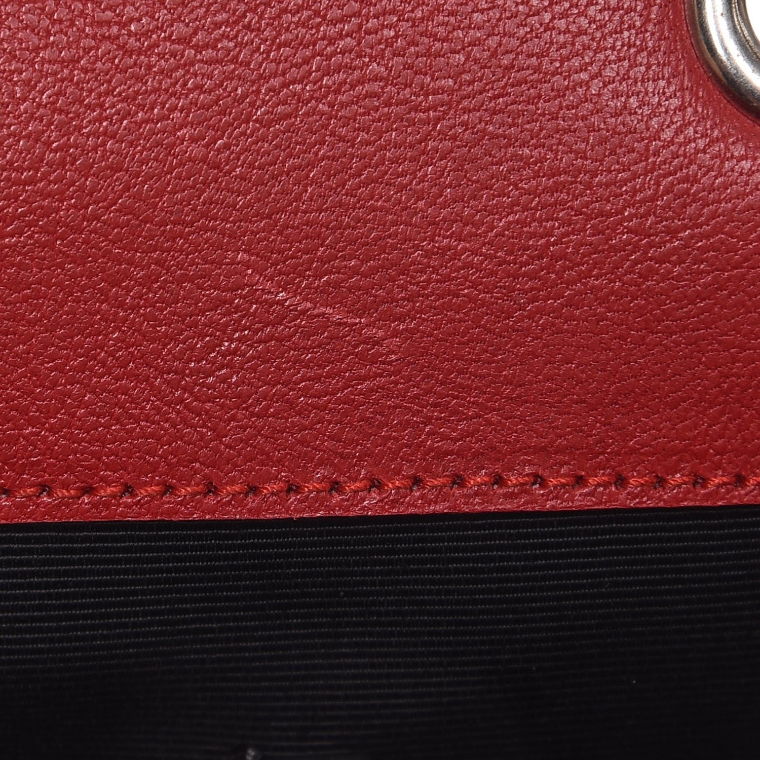 Saint Laurent Sheepskin Matelasse Chevron Medium Monogram Chain Bag Red 8 of 8