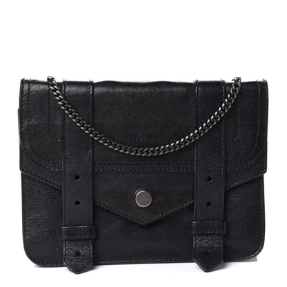 Proenza Schouler Lambskin PS1 Large Chain Wallet Black 2 of 8