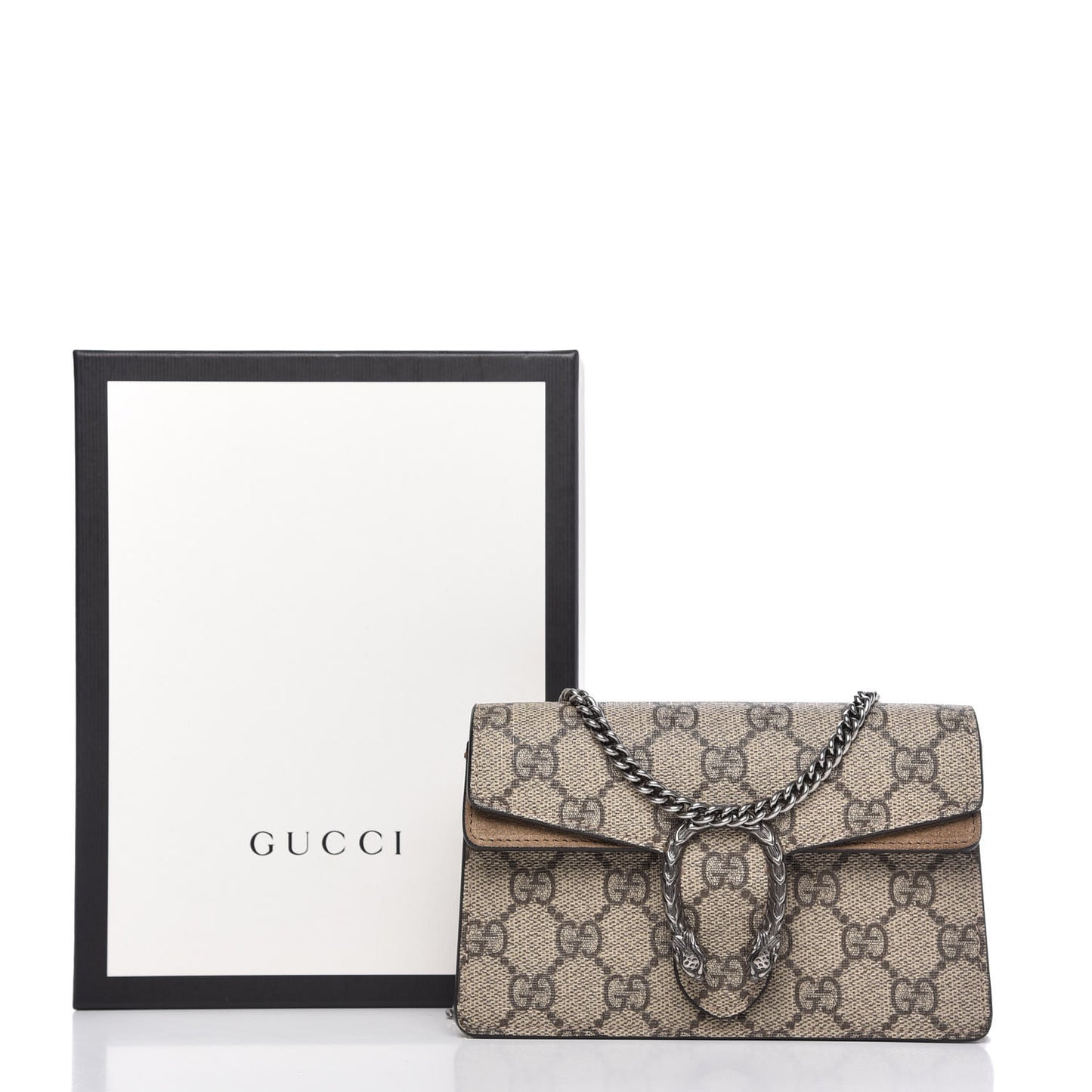GG Supreme Monogram Super Mini Dionysus Shoulder Bag Taupe