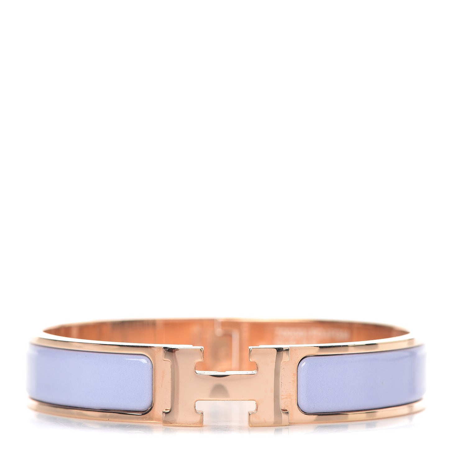 Enamel Narrow Clic Clac H Bracelet GM Parme