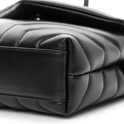Saint Laurent Calfskin Y Quilted Monogram Monochrome Toy Loulou Crossbody Bag Black 9 of 9