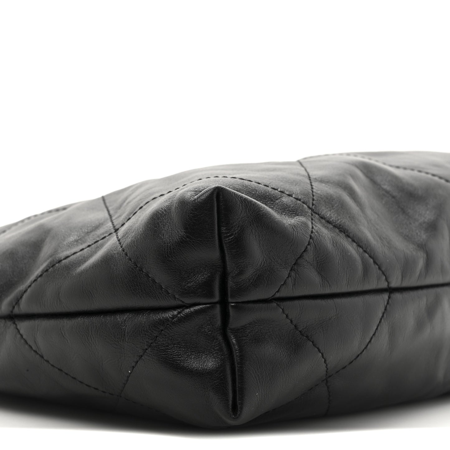 Shiny Calfskin Quilted Small Chanel 22 Black