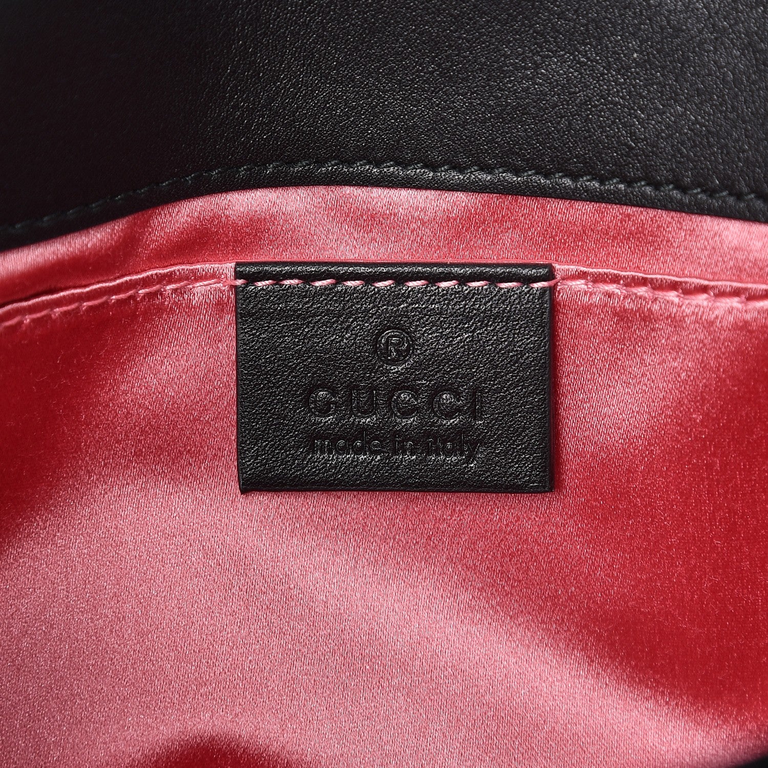 Gucci Velvet Matelasse Embroidered Mini GG Marmont Shoulder Bag Black 6 of 7