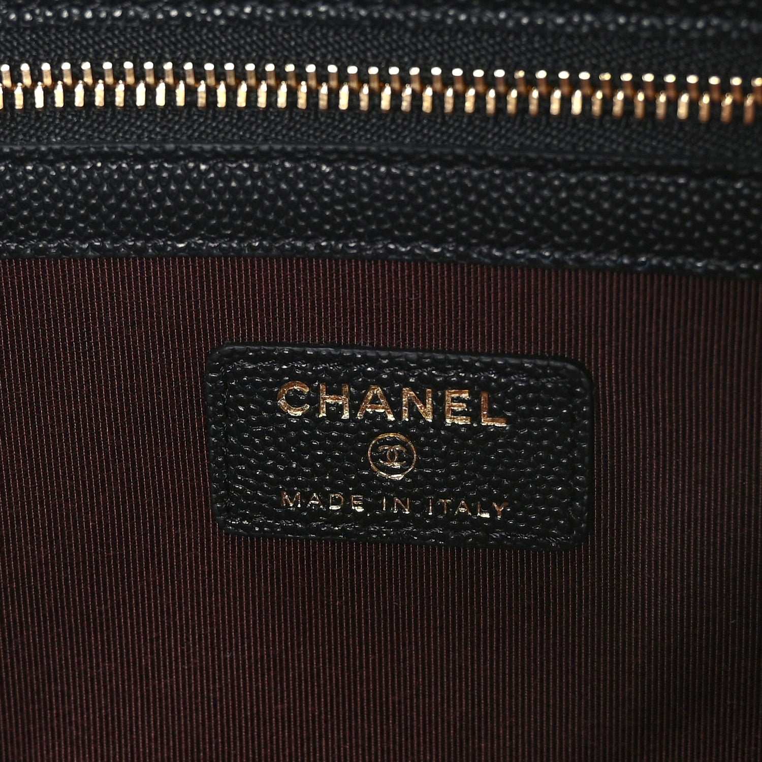 Chanel Caviar Quilted Large Cosmetic Case Black 6 of 7