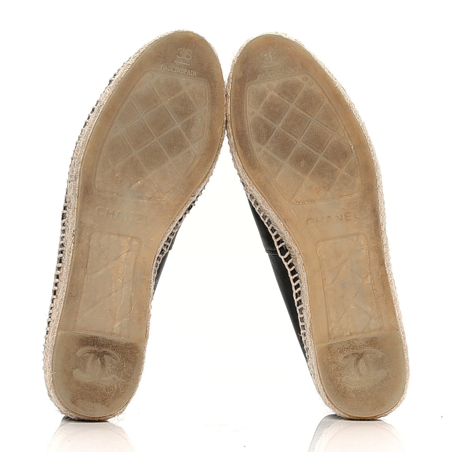 Lambskin CC Espadrilles 38 Black
