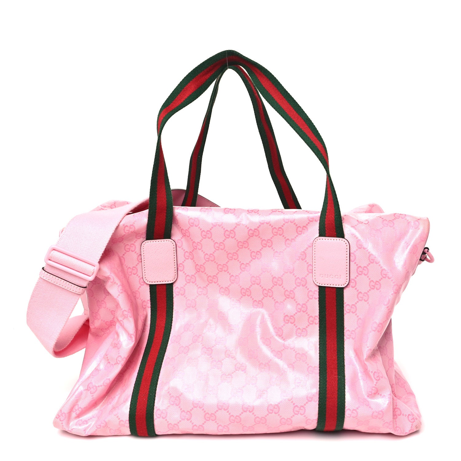 Gucci Crystal Monogram Web Medium Duffle Bag Pink 1 of 11