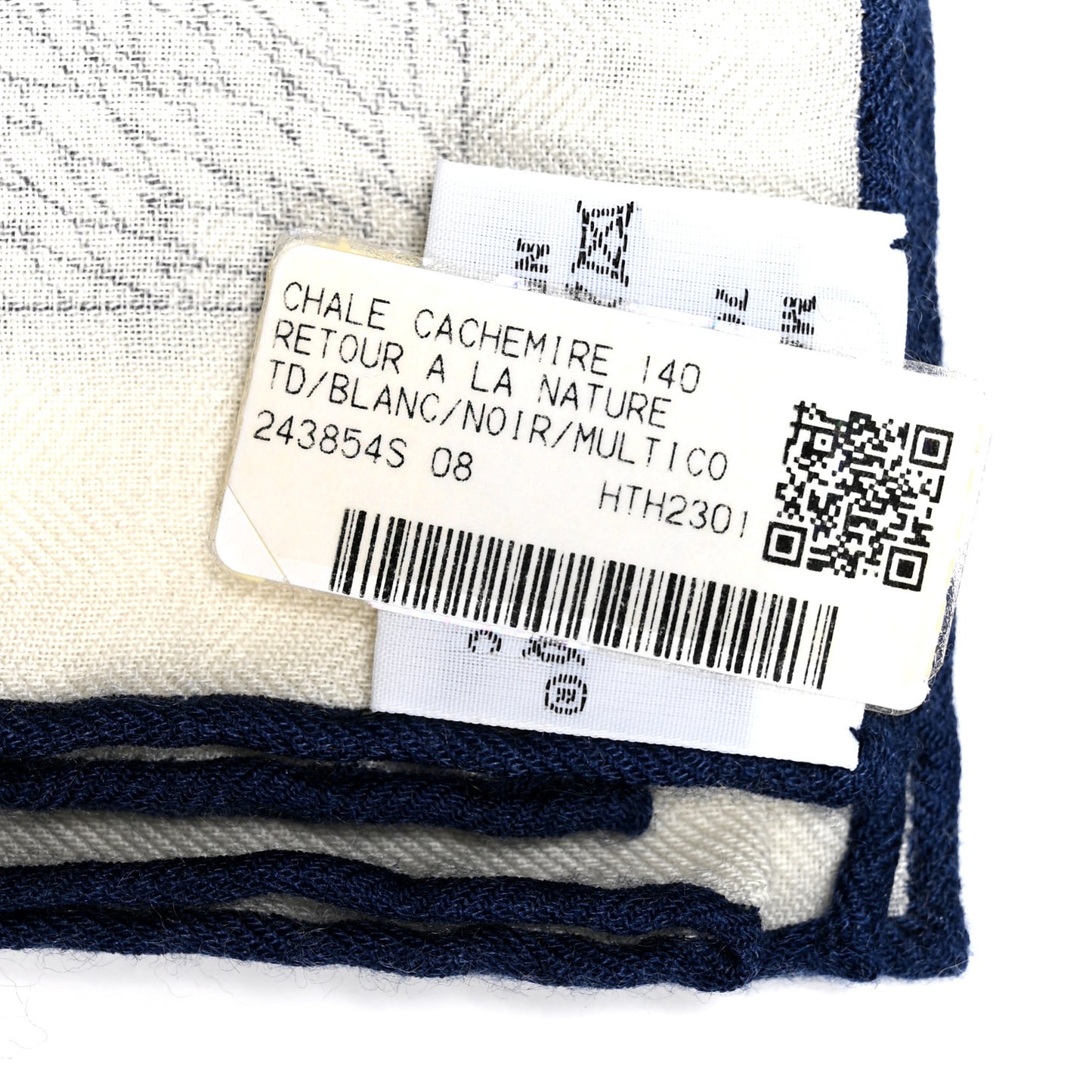 Cashmere Silk Retour a la Nature 140 White Black Multicolor