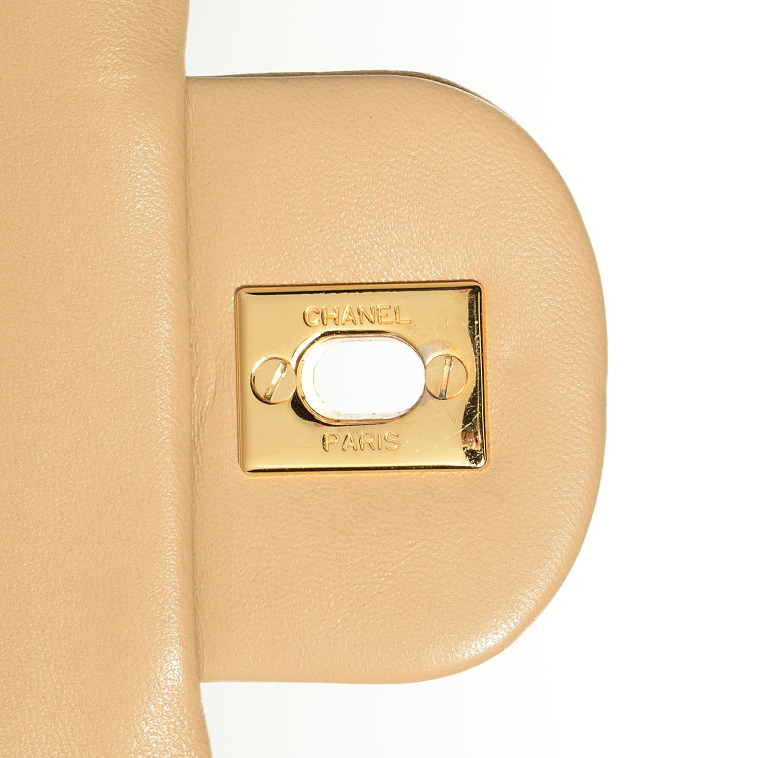 Chanel Lambskin Quilted Medium Double Flap Light Beige 8 of 9