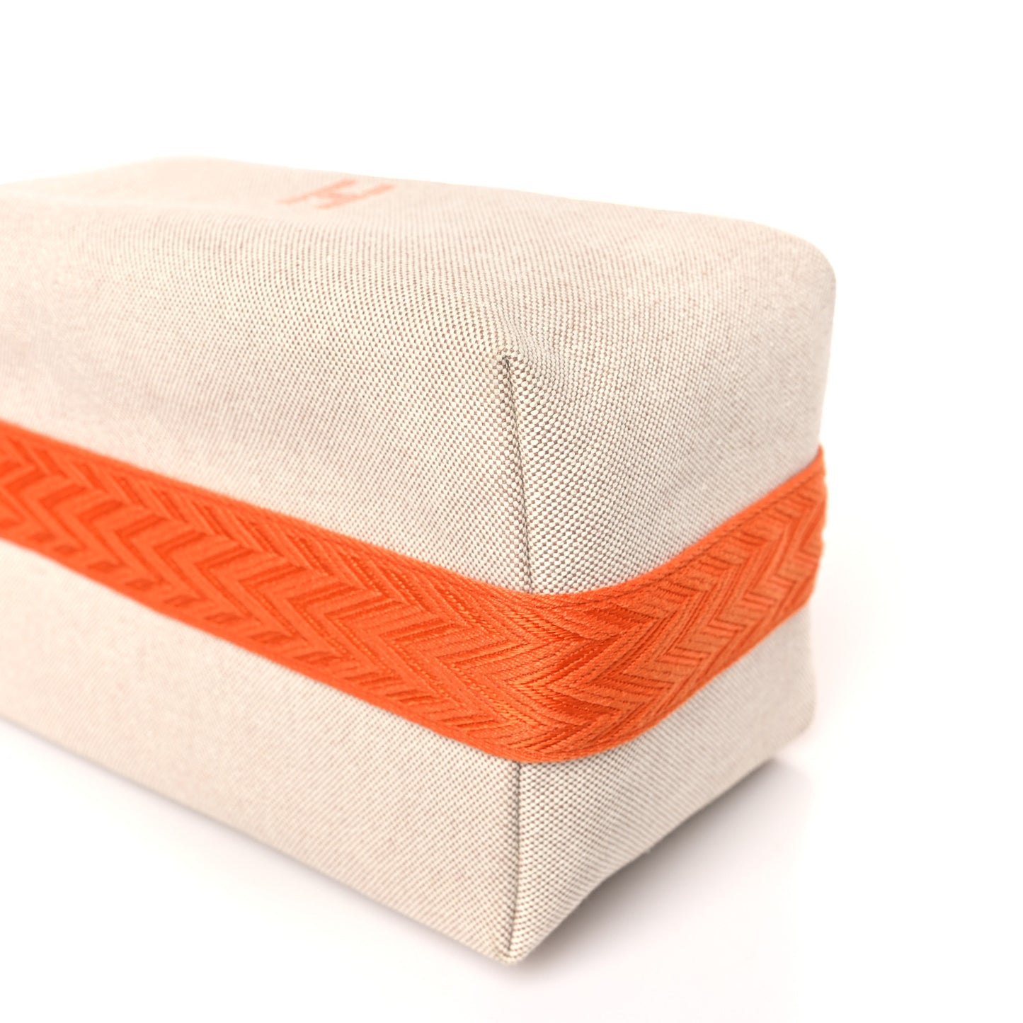 Canvas Large Bride-A-Brac Pouch Natural Orange
