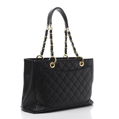 Chanel Caviar Quilted Grand Shopping Tote GST Black 3 of 12