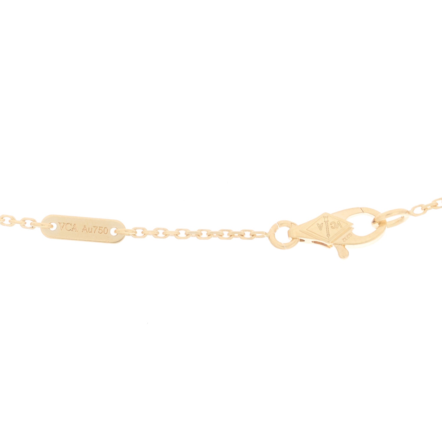 Van Cleef & Arpels 18K Yellow Gold Emerald Mini Frivole Pendant Necklace 5 of 7