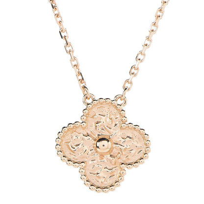 Van Cleef & Arpels 18K Yellow Gold Vintage Alhambra Pendant Necklace 4 of 7
