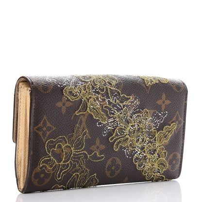 Louis Vuitton Monogram Dentelle Sarah Wallet Gold 3 of 9