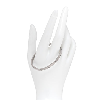 Cartier 18K White Gold Small LOVE Bracelet 17 2 of 7