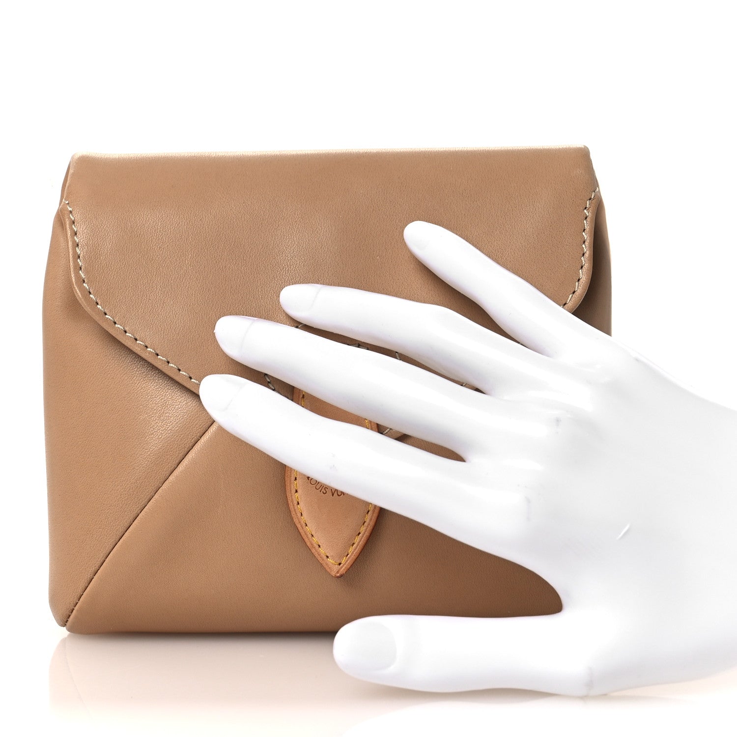 Louis Vuitton Lambskin Pouch Beige 2 of 13