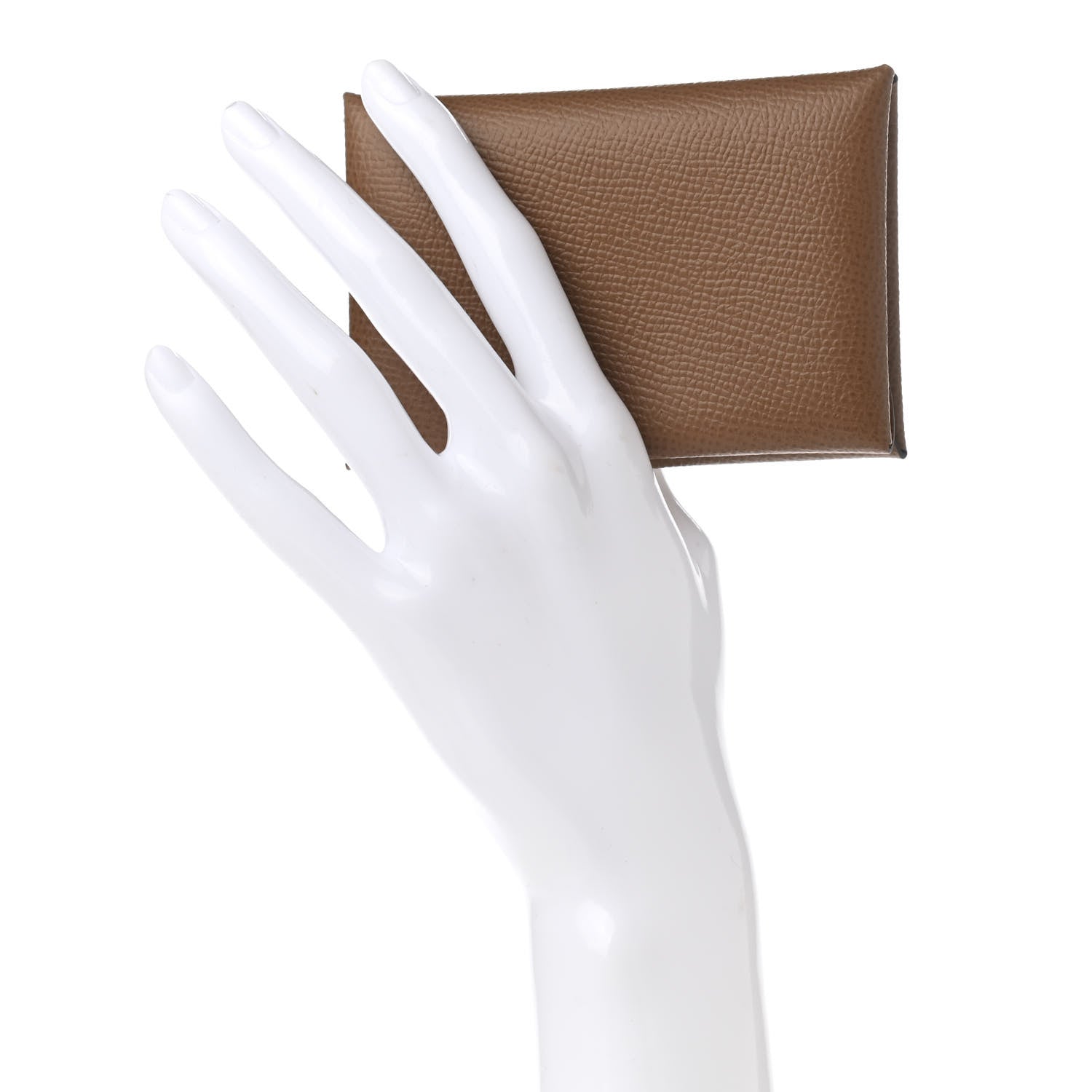 Hermes Epsom Verso Calvi Duo Card Case Alezan Biscuit 2 of 8