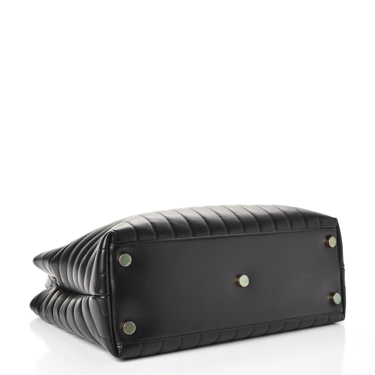 Saint Laurent Calfskin Y Quilted Monogram Large Loulou Shopper Black 4 of 7