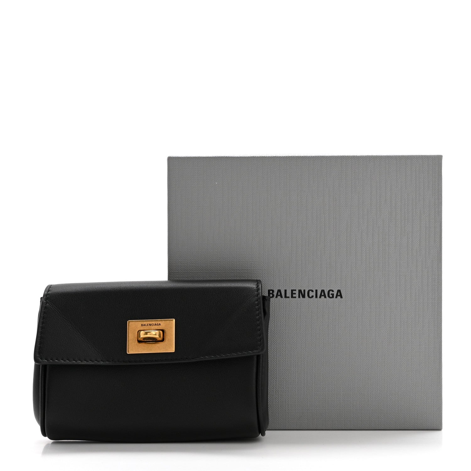 Balenciaga Natural Smooth Calfskin Rodeo Flap Wallet Black 8 of 8