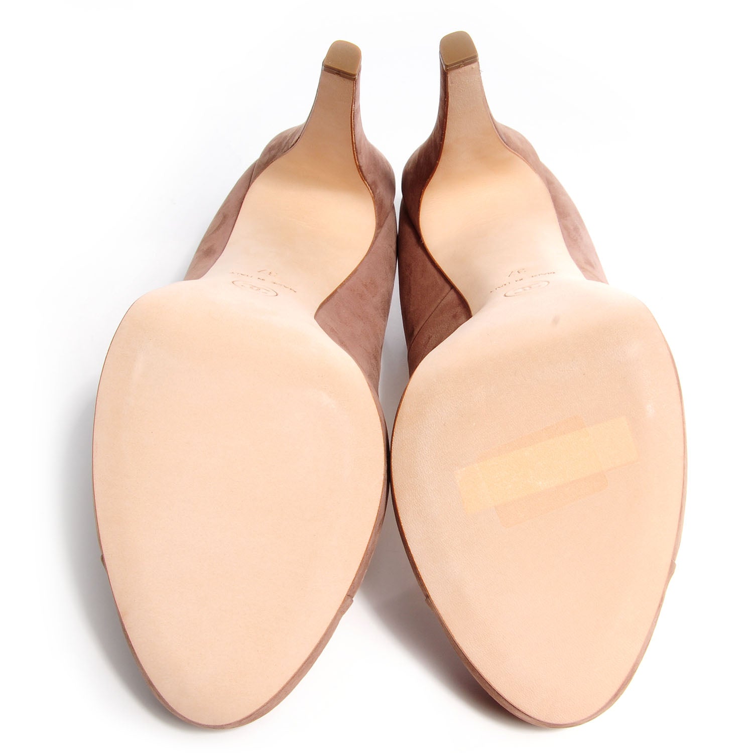 Chanel Suede CC Cap Toe Pumps 37 Beige 4 of 6