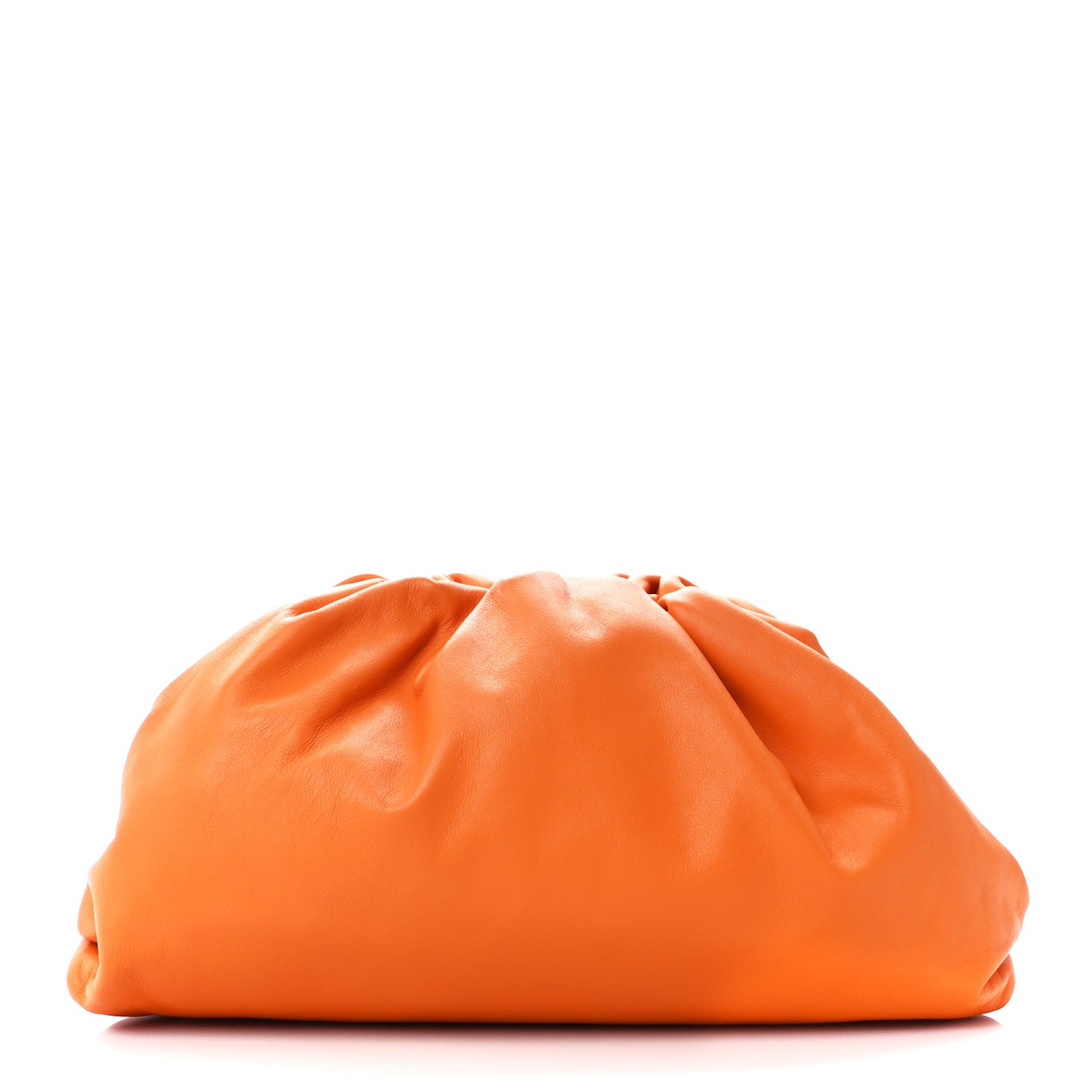 Smooth Butter Calf The Pouch Oversized Clutch Burnt Orange