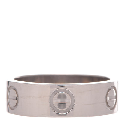 Cartier 18K White Gold 5.5mm LOVE Ring 50 5.25 1 of 6