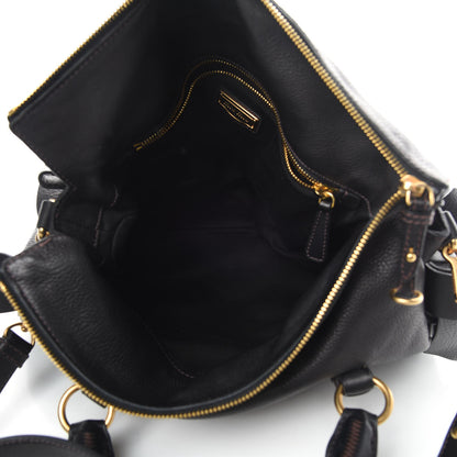Miu Miu Vitello Medium Bow Bag Black 5 of 11