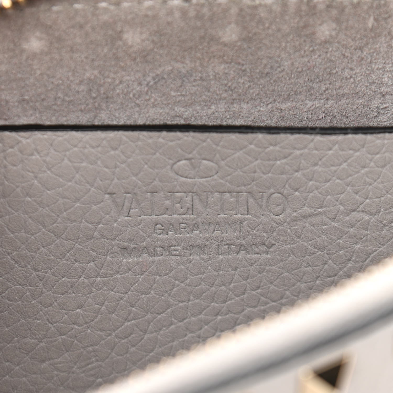 Valentino Garavani Pebbled Calfskin Rockstud Double Zip Camera Crossbody Bag Grey 7 of 11