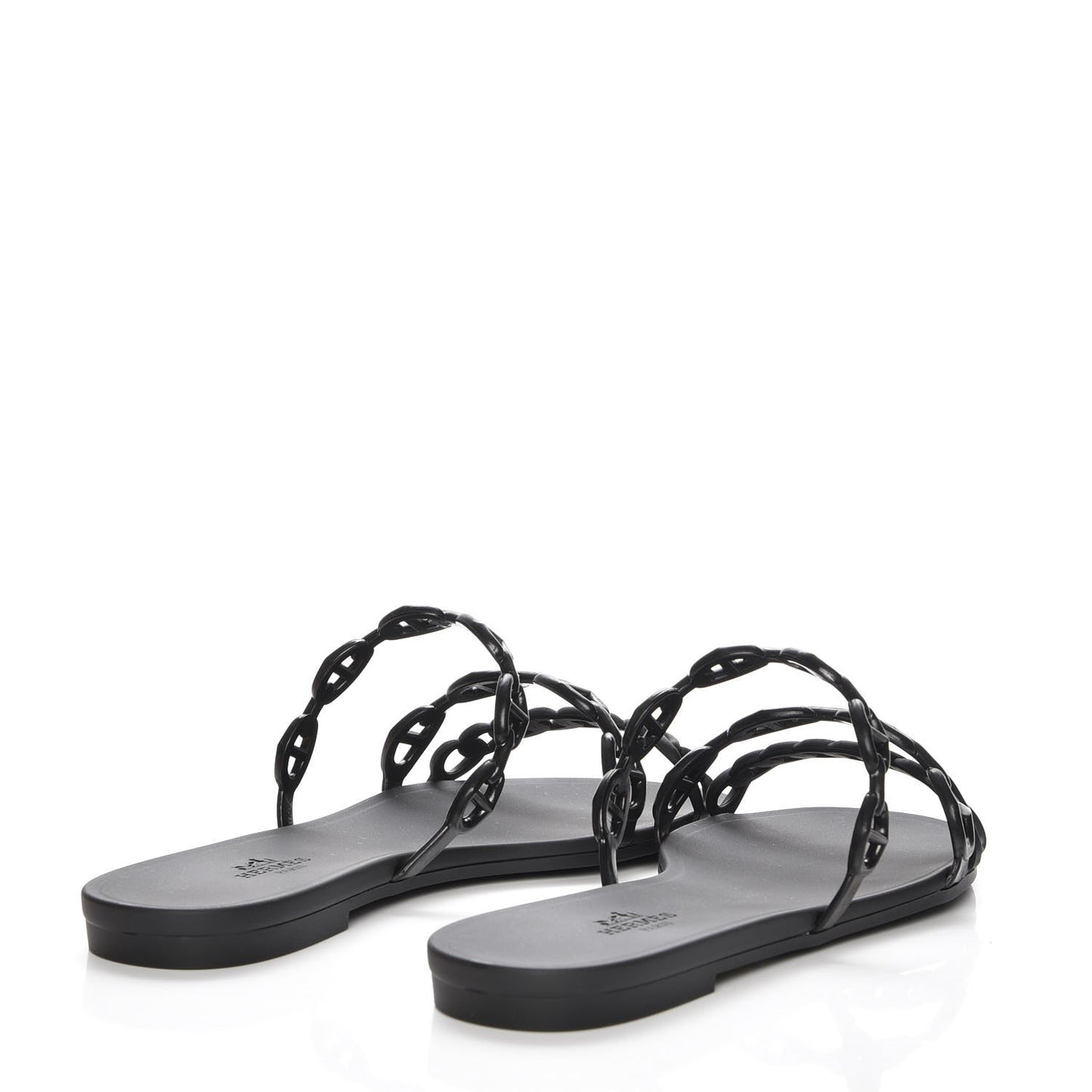 Rubber Chaine d'Ancre Rivage Sandals 37 Black