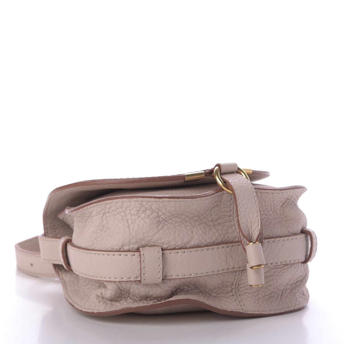 Calfskin Mini Marcie Round Crossbody Bag Blush Nude