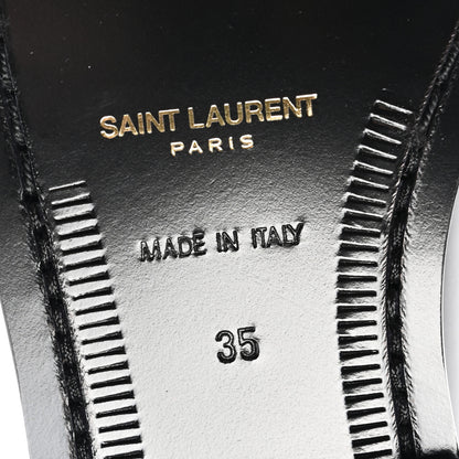 Saint Laurent Calfskin Penny Loafers 35 Black 6 of 8