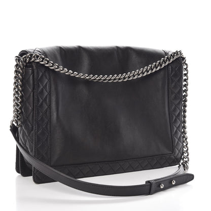 Chanel Calfskin Large Boy Reverso Flap Black 3 of 10