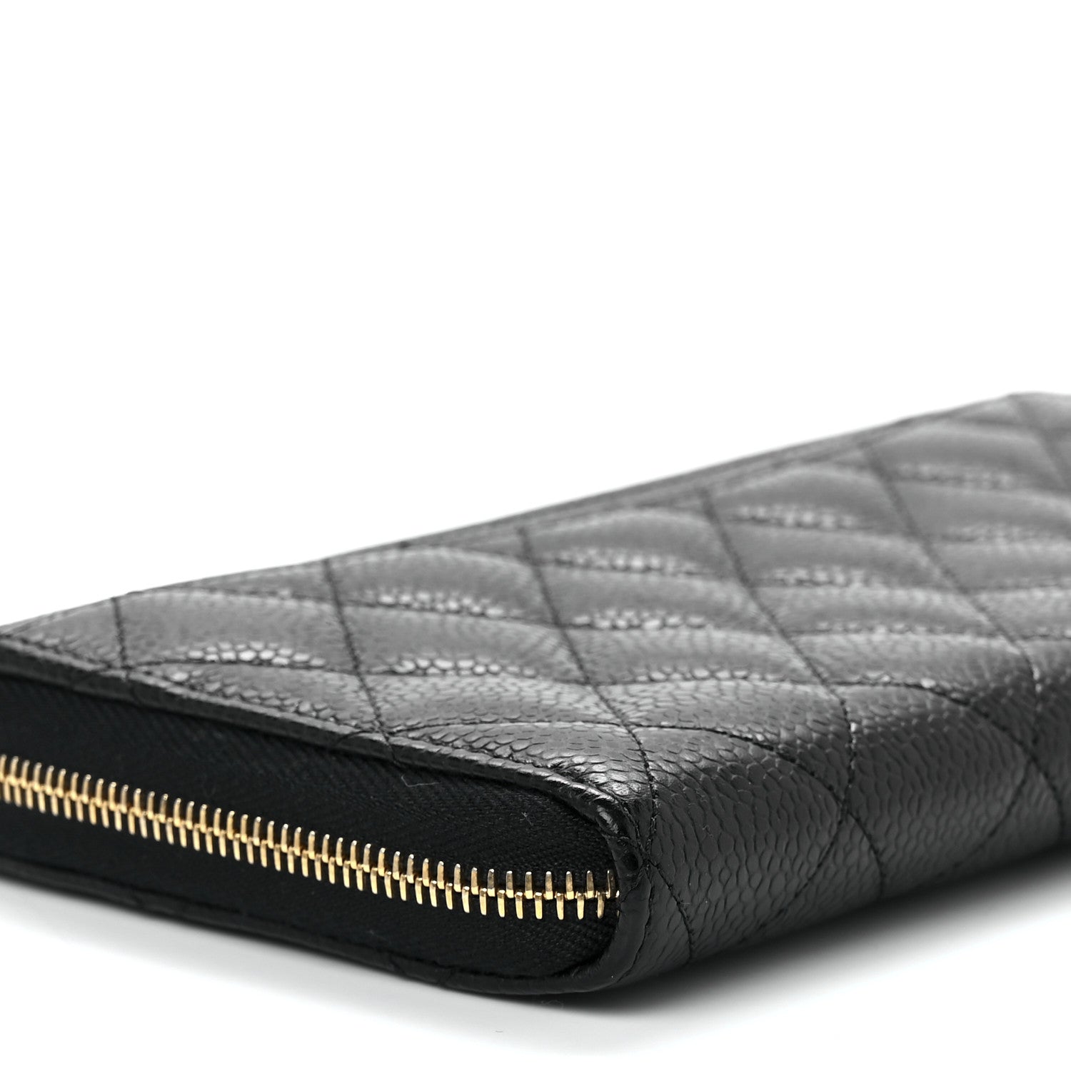 Chanel Caviar Quilted Large Gusset Zip Around Wallet Black 10 of 12