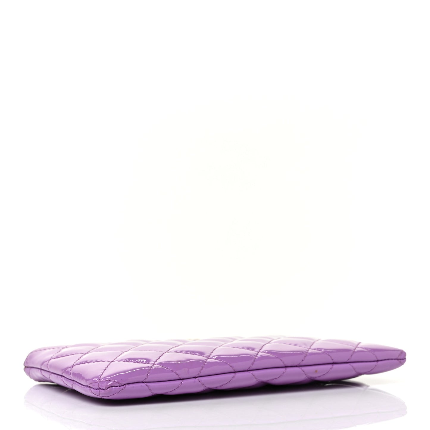 Patent Quilted Cosmetic Case Purple