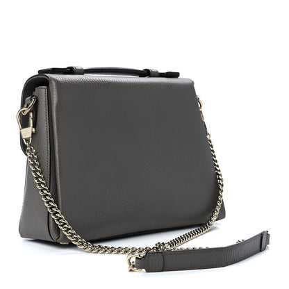 Gucci Dollar Calfskin Interlocking G Top Handle Shoulder Bag Loess 2 of 11
