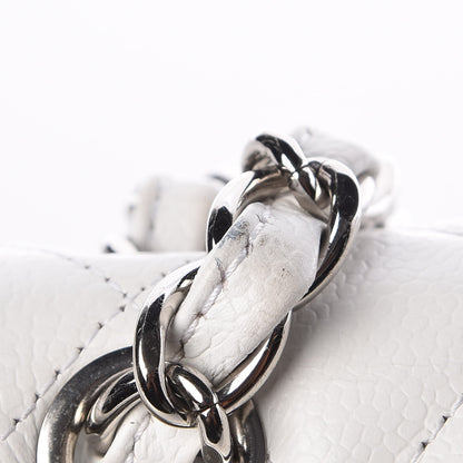 Chanel Caviar Quilted Jumbo Double Flap White 13 of 14