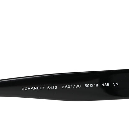 Chanel Acetate Polarized CC Sunglasses 5183 Black 6 of 9