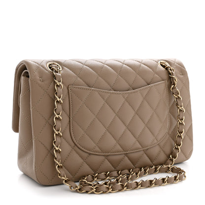 Chanel Caviar Quilted Medium Double Flap Dark Beige 3 of 11