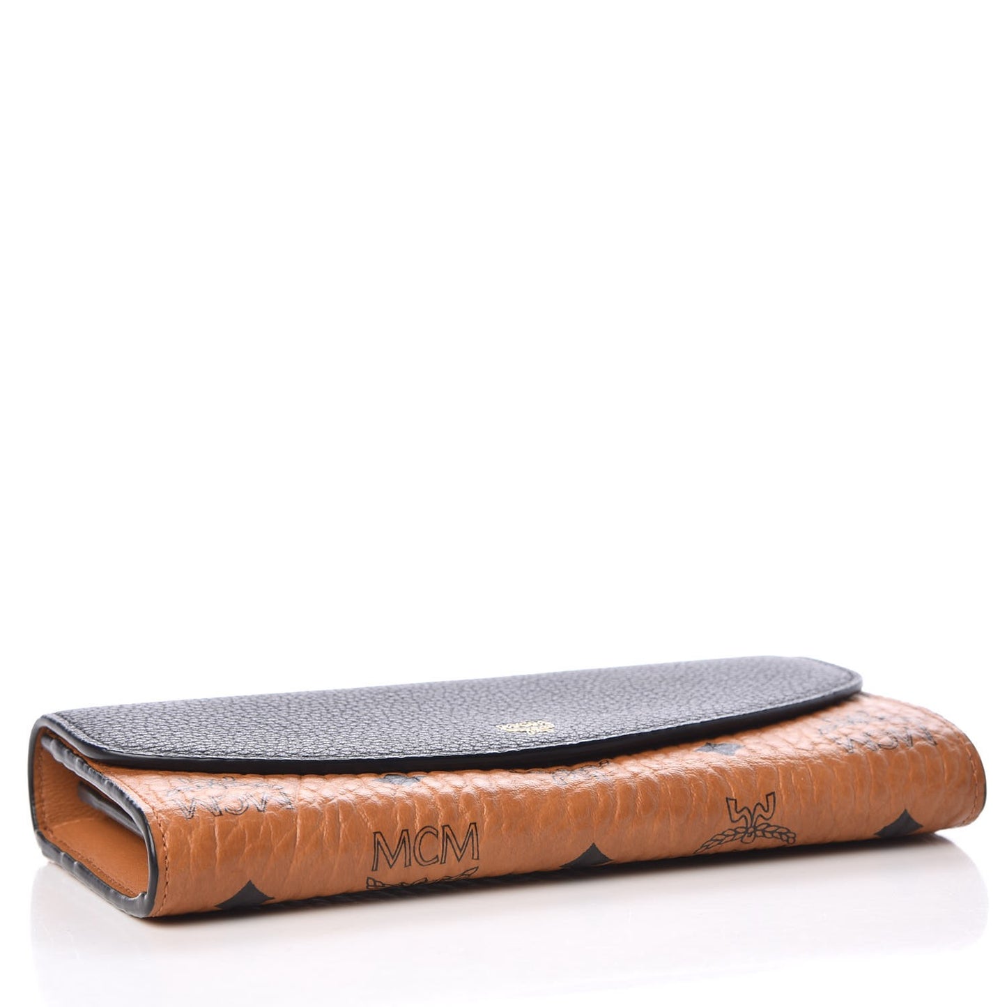 Visetos Grained Calfskin Large Two Fold Wallet Black