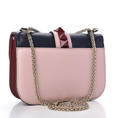 Valentino Garavani Vitello Small Glam Lock Rockstud Flap Light Ivory Water Rose Marine Rubin 5 of 19