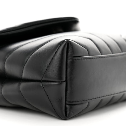 Saint Laurent Calfskin Y Quilted Monogram Toy Loulou Crossbody Bag Black 9 of 13
