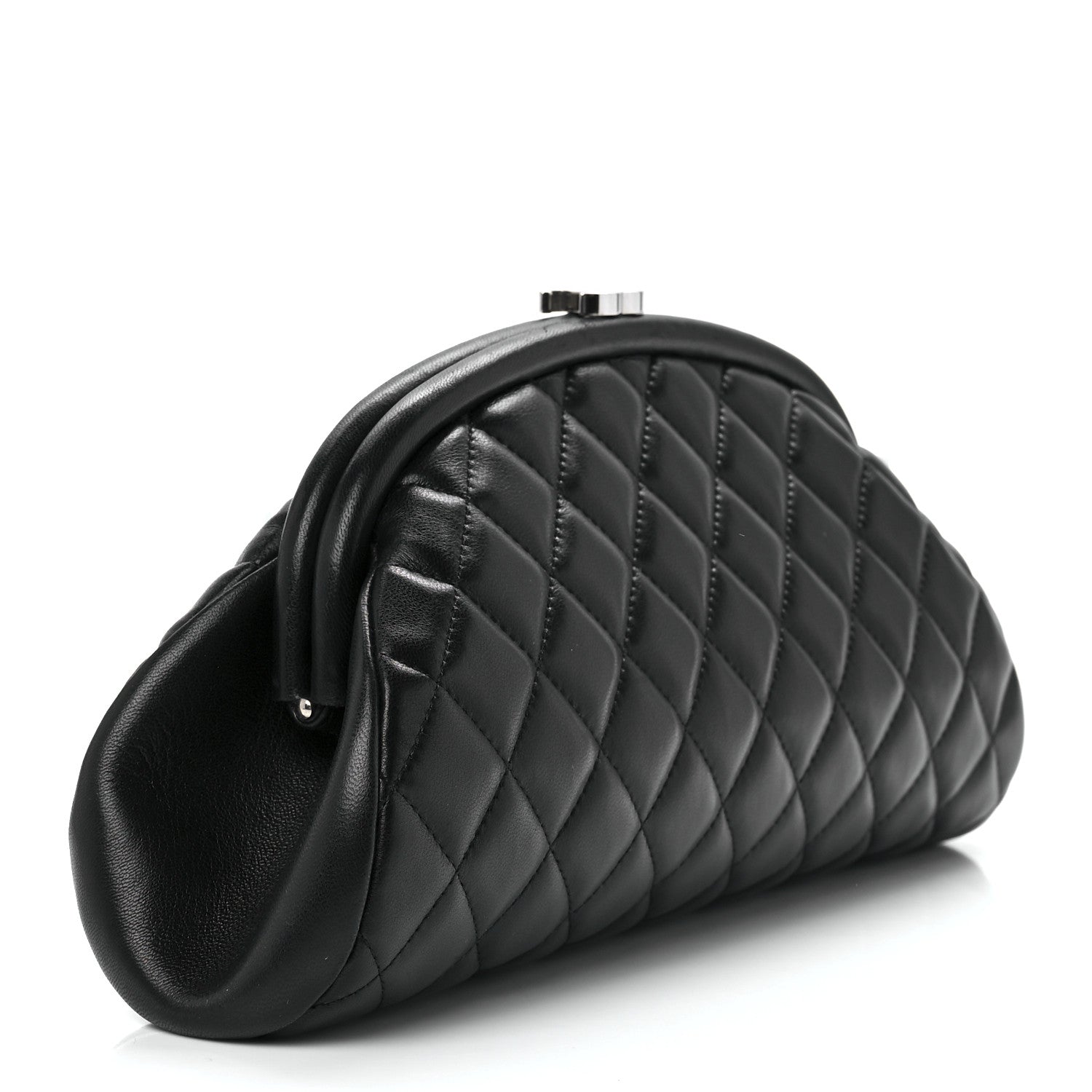 Chanel Lambskin Quilted Timeless Clutch Black 3 of 11