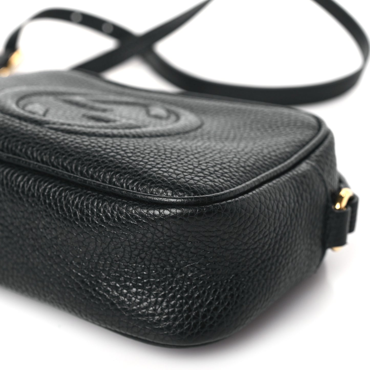 Pebbled Calfskin Mini Soho Disco Bag Black