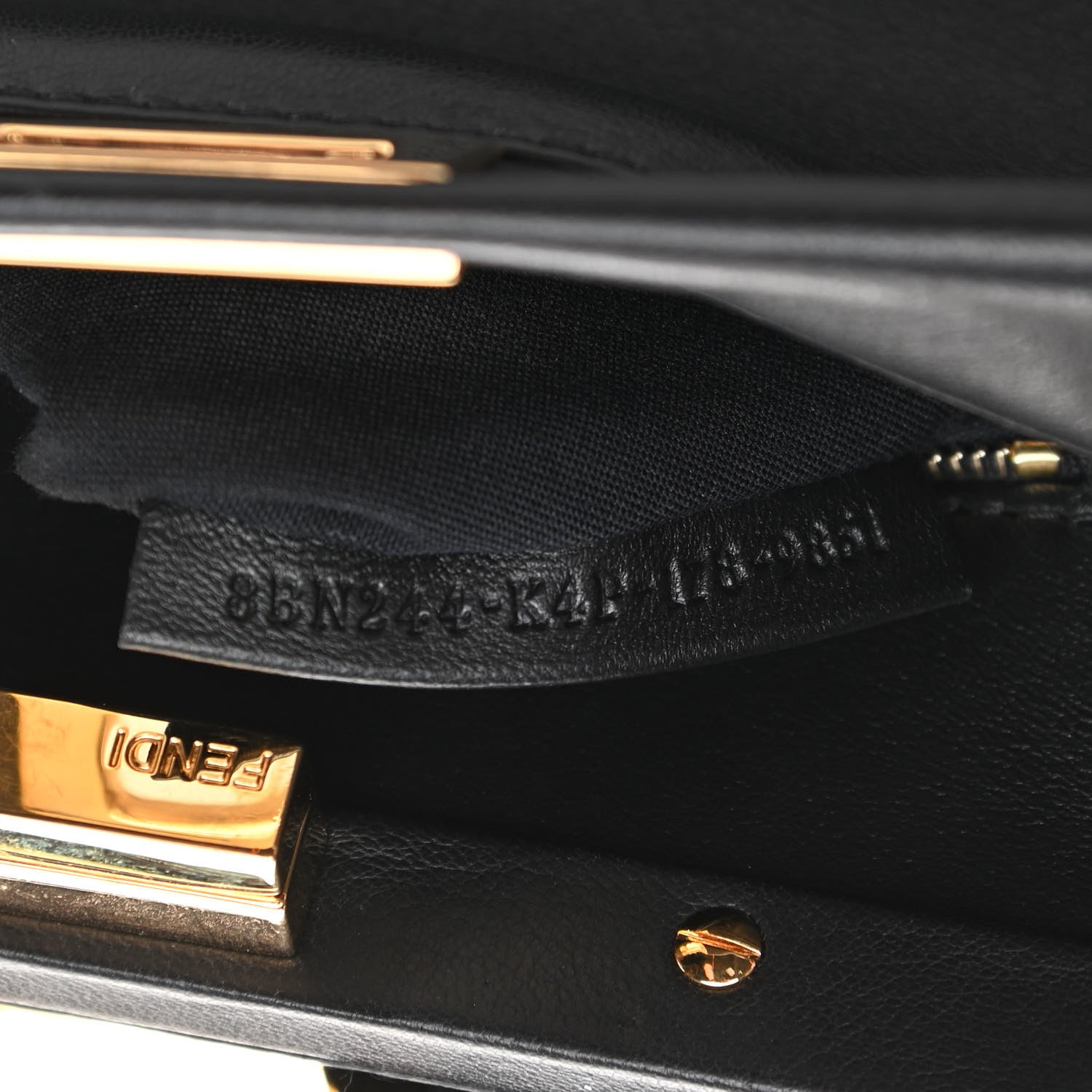 Fendi Nappa Mini Peekaboo Iconic Satchel Black 8 of 12