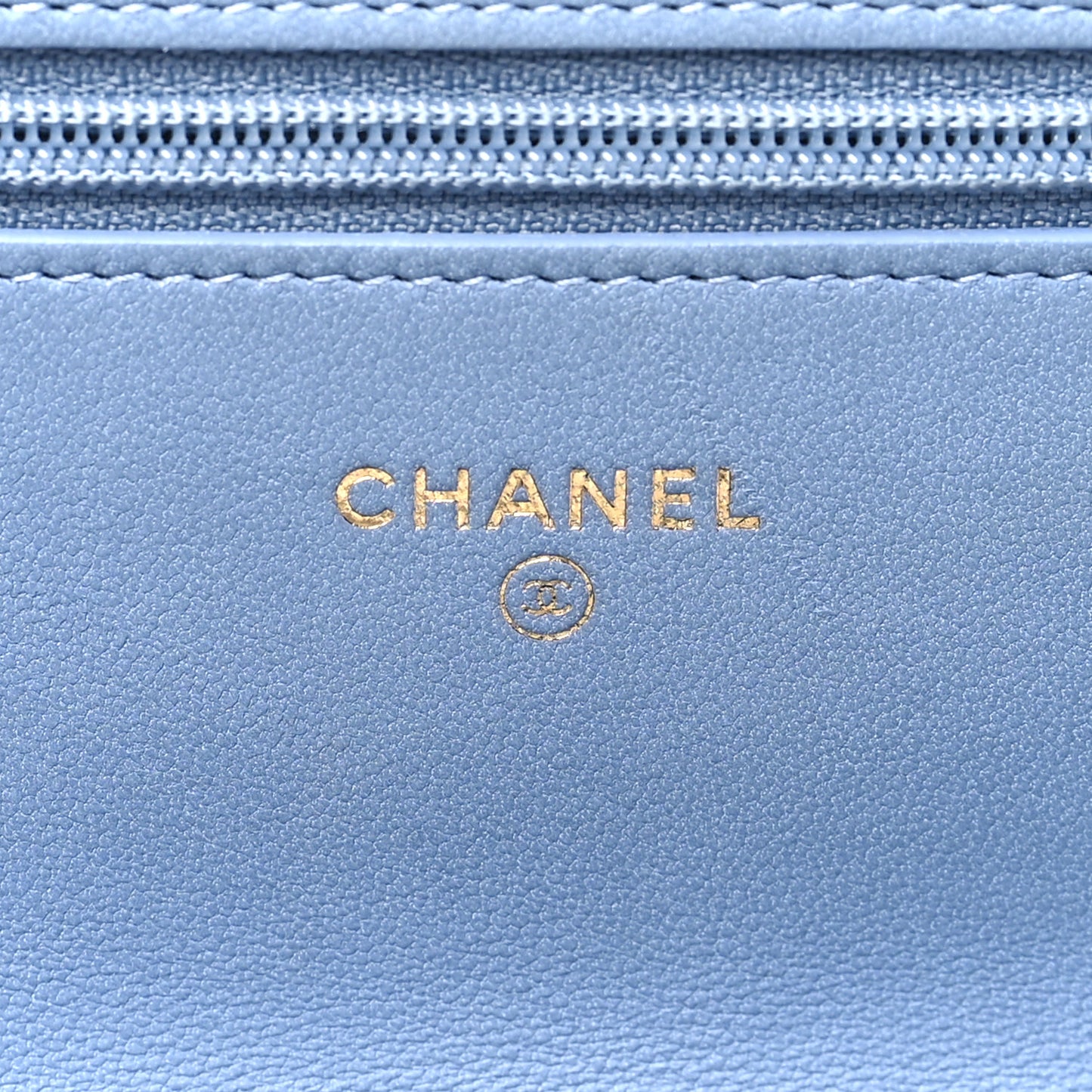 Denim Quilted Reissue Wallet On Chain WOC Blue